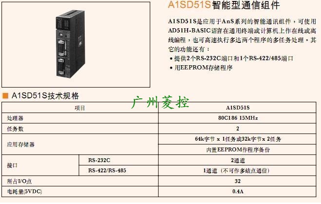 三菱智能型通信模塊A1SD51S詳細介紹